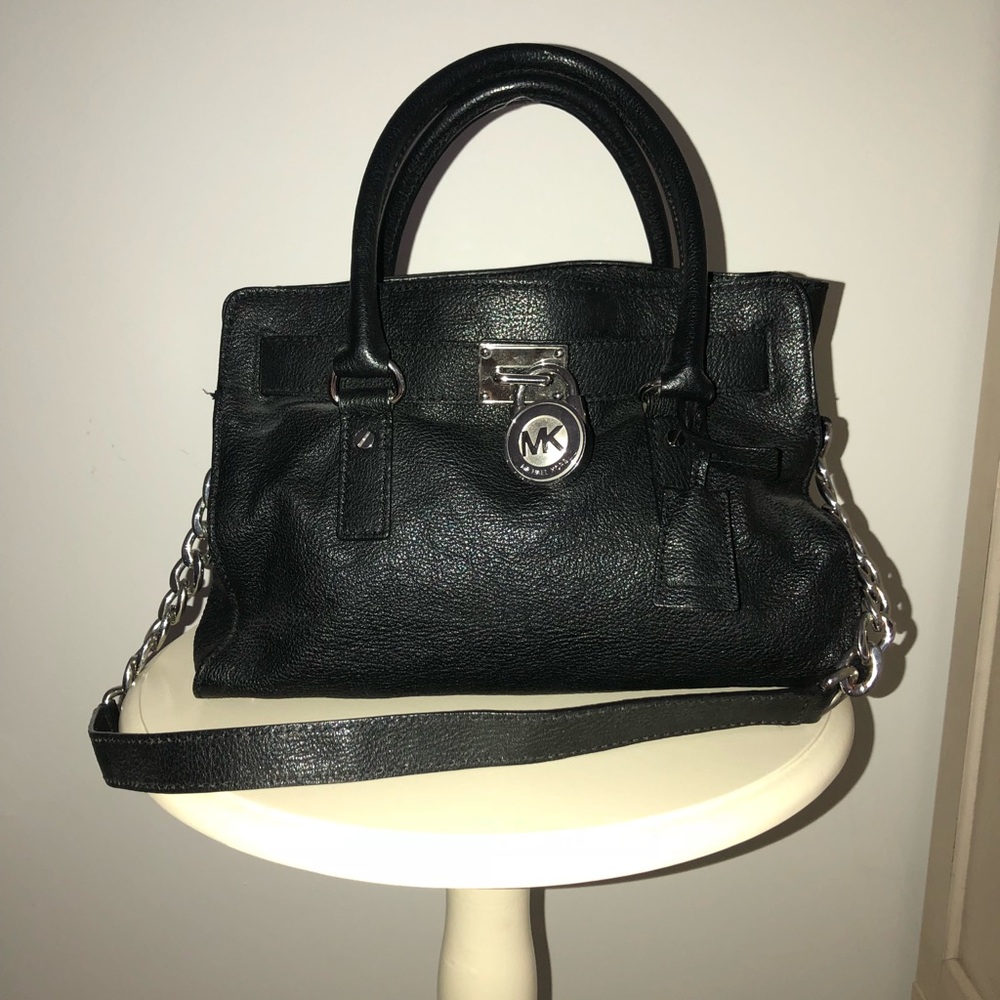 Micheal Kors Black Leather Bag